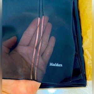 MaxMara Black Silk Wrap/Scarf